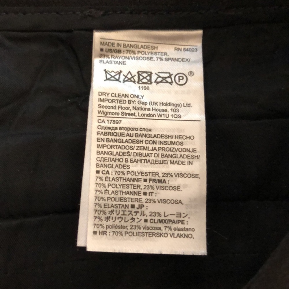 Banana Republic black ruffle hem cropped pants - Picture 5 of 7
